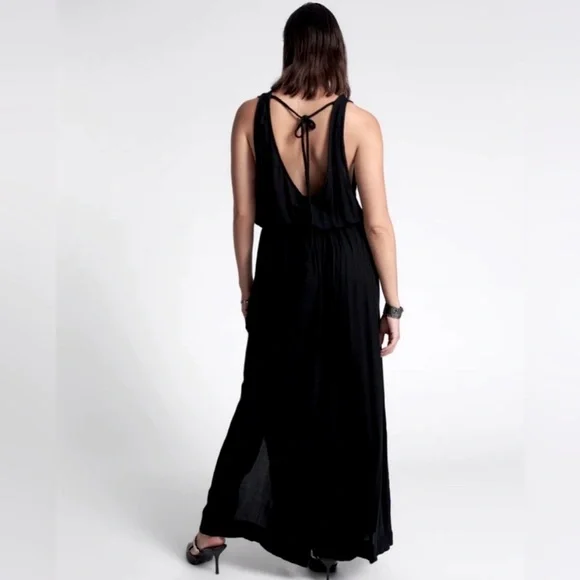 One Teaspoon NWT After Party Open Back Black Jumpsuit SZ S - Picture 2 of 5